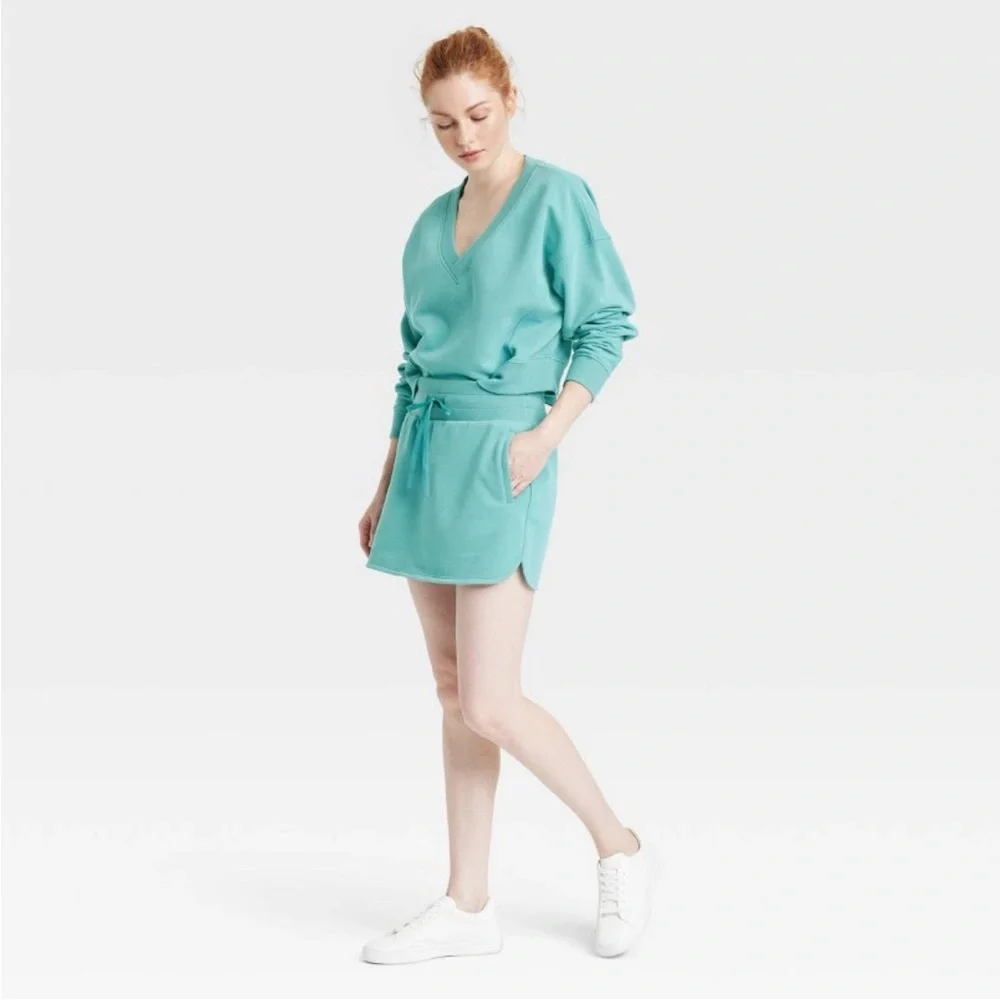 JoyLab Teal Drawstring Skort